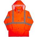 Glowear By Ergodyne Orange M Lightweight Hi-Vis Rain Jacket - Type R, Class 3 8366